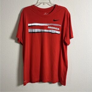 Georgia Bulldogs Nike Between The Lines Dri-Fit Red T-Shirt Men’s XL NCAA SEC